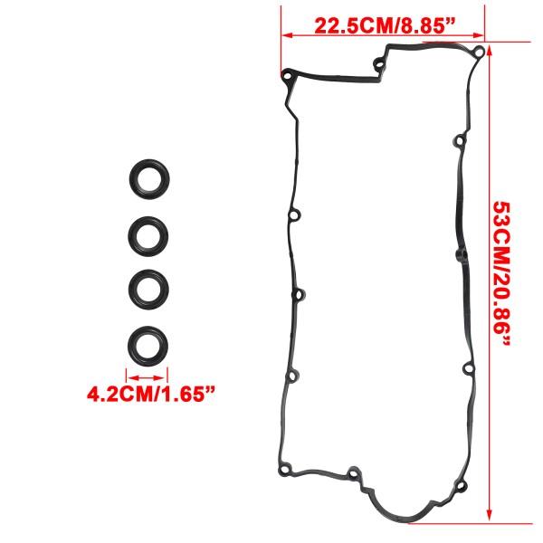 현대 Elantra Tiburan Kia Spectra Highway Van i30 Estate Tucson Carens 1.8L DOHC 00-12 밸브 커버 가스켓 22441- : 퓨처상사