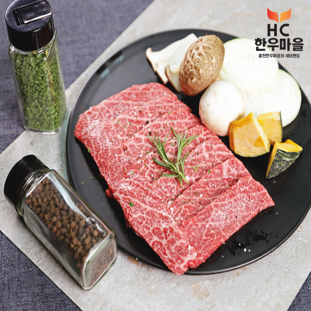 HC한우마을 1등급 한우 암소 살치살 소고기 구이용 150g 외 로스 : HC한우마을