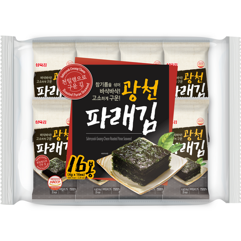 삼육 광천파래 도시락김 (16봉) 112개입, 1개 : 아워밀식품