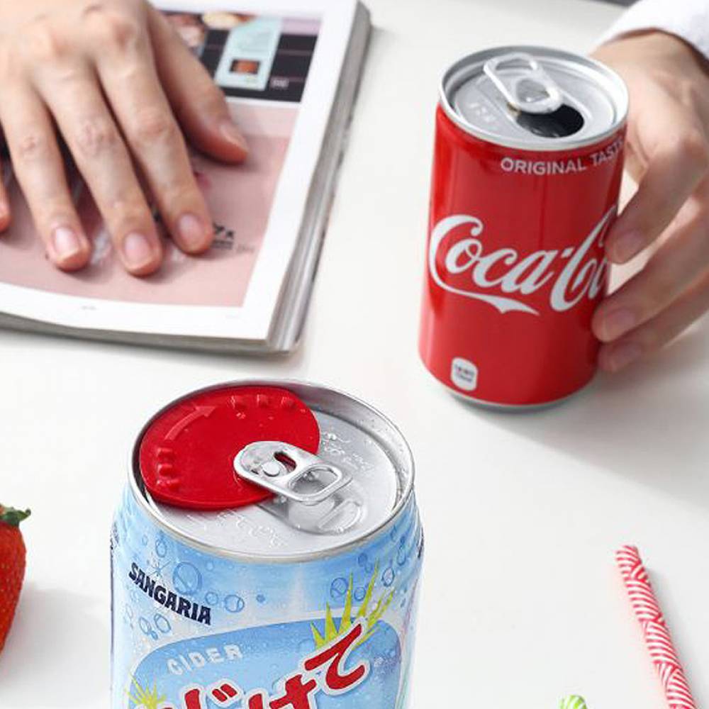 PK 간편한 캔음료 신선보관 입구덮개 탄산 김빠짐방지 맥주캔 보호캡 뚜껑 6P 캔음료캡 맥주캔마개 : 애송마켓