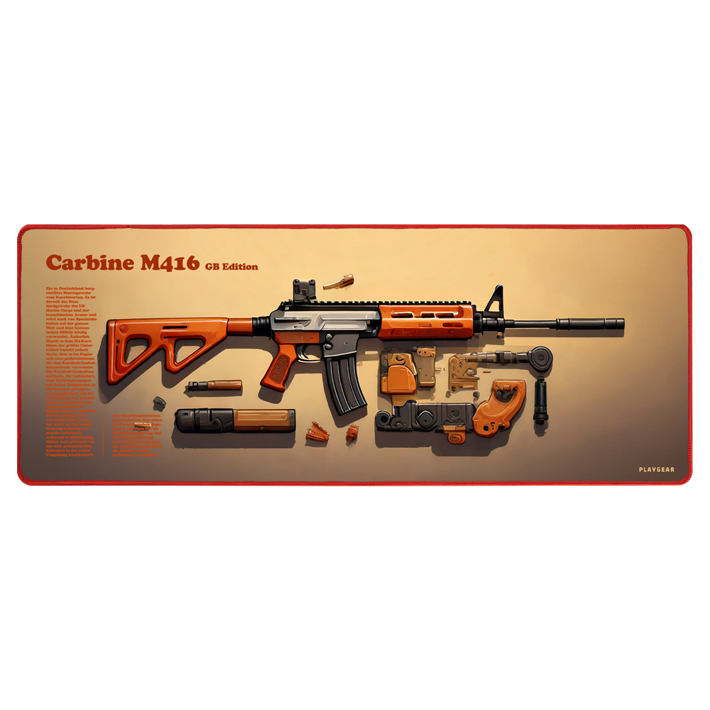 플레이기어 게이밍 마우스 장패드 키보드 마우스패드 PC방 카빈 M416 GB, 780x300mm : PLAYGEAR