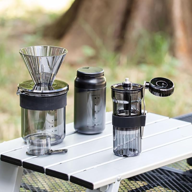 앤앤이앤NE 핸드커피 밀 niki cafe 블랙 지름5.5cm×높이14cm 수동 세라믹날 콤팩트 굵기 가는 굵기 조정 가능 분해 캠프 세탁 가능... 