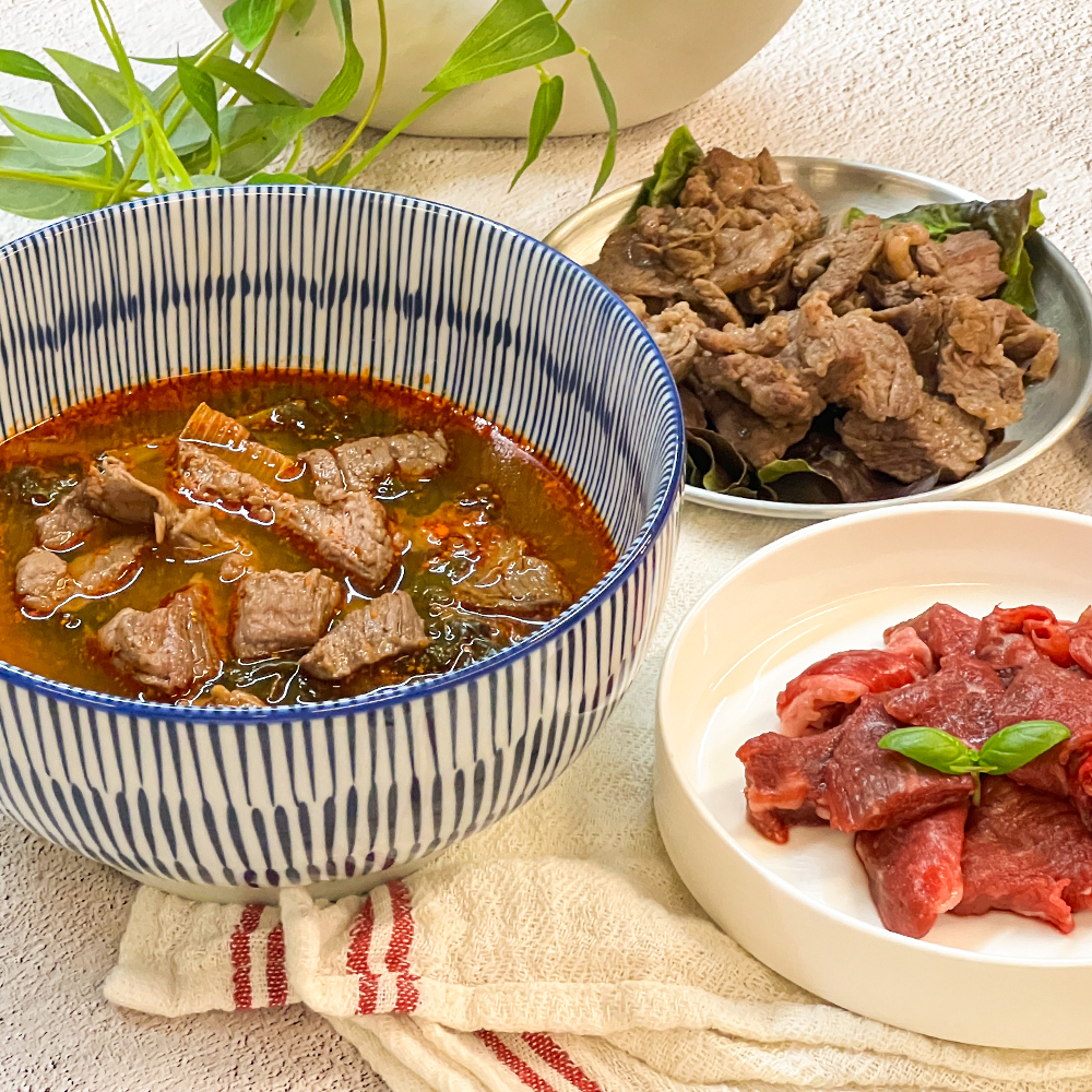 한우 소고기 국거리 1등급 투쁠 양지 갈비 등심 설도 : 이레맛담
