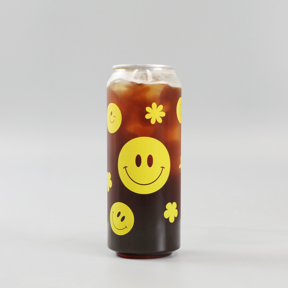 캔시머 하트 스마일 클로버 페트 500ml 캔 투명 플라스틱 PET 페트 용기 뚜껑미포함 : 큐캔시머