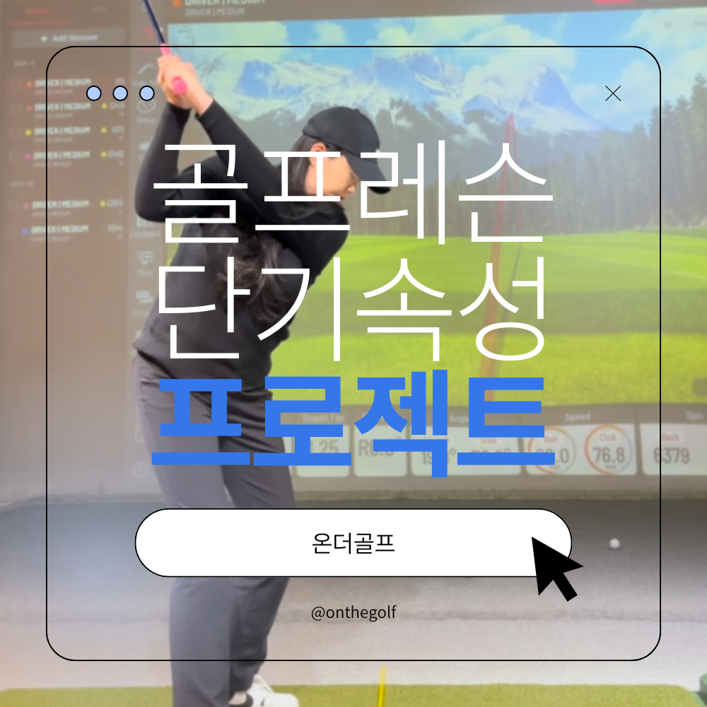 염프로 프라이빗 골프레슨 단기속성 프로젝트 선착순5명 : 온더골프