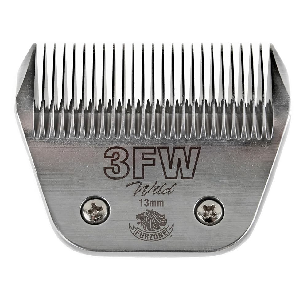 FURZONE 탈착식 블레이드 - 크기 3FW 와이드 33/64 , 내구성이 뛰어난 일본산 강철로 제작되어 대부분의 Andis, Oster, Wahl A5... 