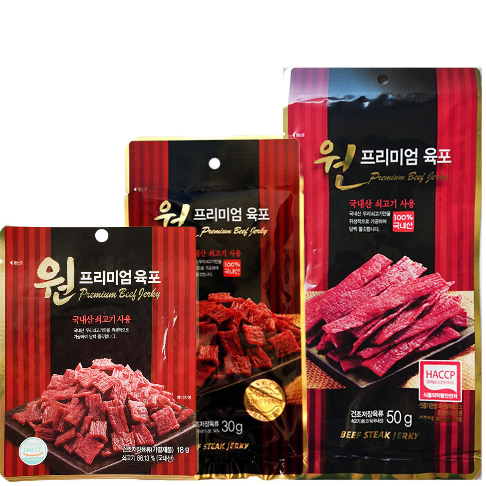 항진축산 원 프리미엄 소고기 육포 30g x 10개 : 푸드원