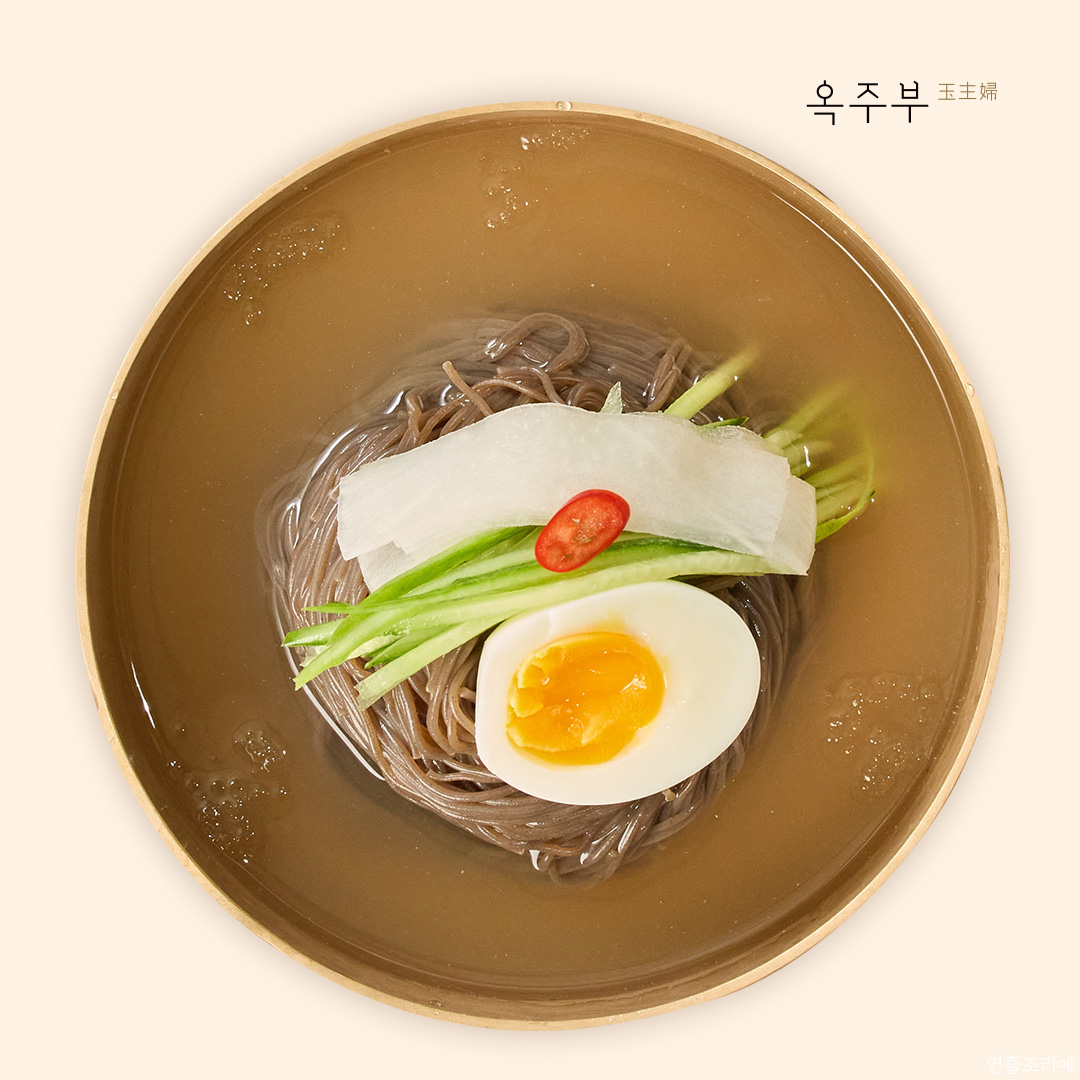 [옥딜 신제품] 옥주부 석쇠불고기 냉면, 2팩 1세트 [1팩 2인분 / 면 200g 2개+육수 330g 2개+불고기 200g 1개] : 옥주부키친