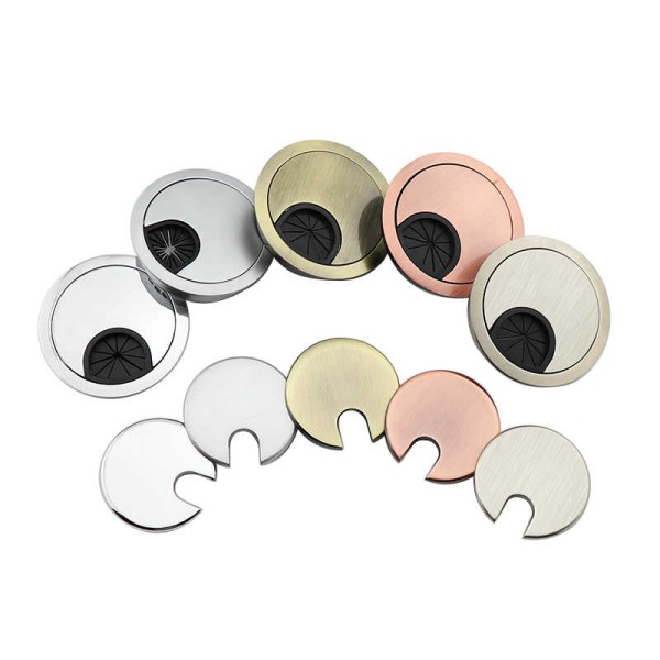 1-8Pcs 50/53/60/80mm 아연 합금 데스크탑 케이블 구멍 커버 보호 링 PC 원형 브래킷 : 바이셀세븐티쓰리