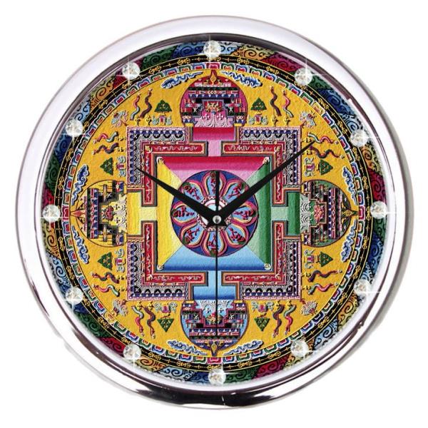 빈티지 부처님 만다라 Thangka 예술 벽시계, 경전 벽 예술 시계, 종교 믿음 요가 홈 장식 선물 : 한강무역상사28