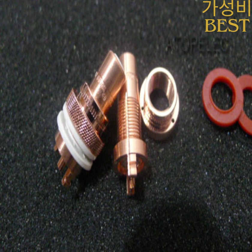 CMC 805 퓨어 레드 구리 스위스 Cu. 2 개 RCA 잭 암 소켓 커넥터 HiFi 오디오 TV CD AMP 패널 섀시 마운트 : 보시공덕