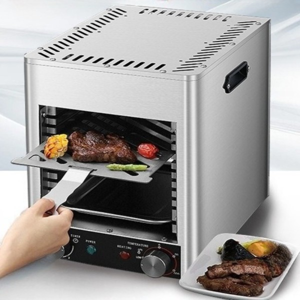 220V/110V Commercial Steak Broiler Indoor Electric Grill Time Temperature Adjustable For : 라벨르컴퍼니