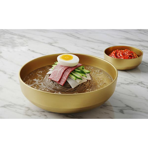냉면 누들 분식 여름 푸드 음식 면 식당 naengmyeon Korean cold noodles 파르텔 벽지 시트지 롤스크린 : 으뜸데코