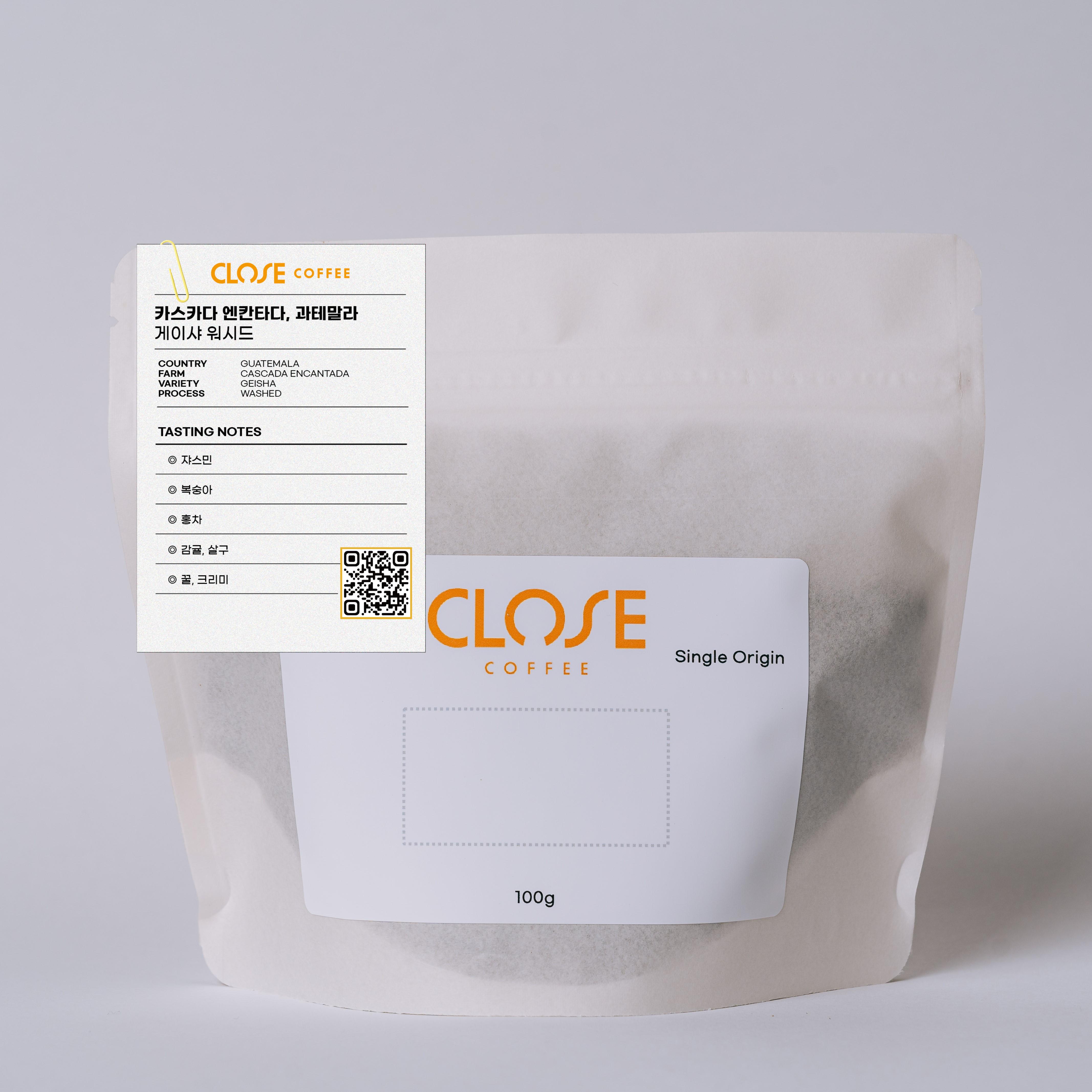 과테말라 카스카다 엔칸타다 게이샤 워시드 100g : 클로스커피
