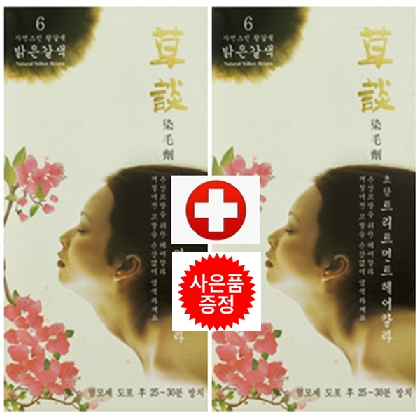 일진 초담 트리트먼트 헤어칼라 6호 밝은갈색 2개 사은품 : 삼미코스메틱