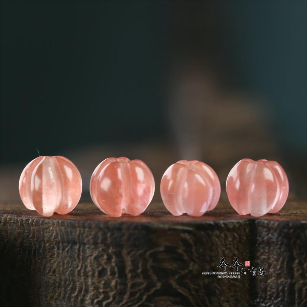 레트로 악세사리 diy 5개당 천연 수박 수정 호박 루즈 비즈 8 옥 스 서 목걸이 에닉 01 8mm 5개 B131 : 프리브몰