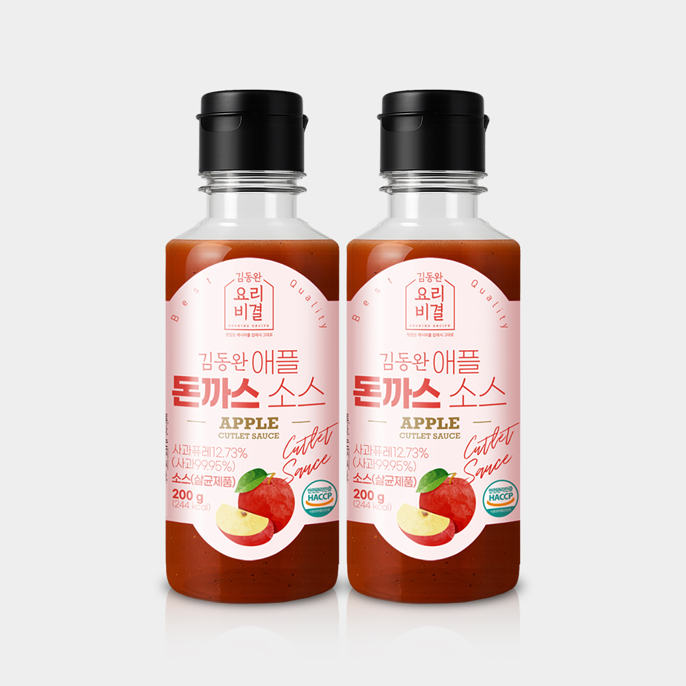 김동완 애플 돈까스 소스 옛날 경양식 돈가스 돈카츠 양념 부어먹는 200g, 2개 : 지케이라이프