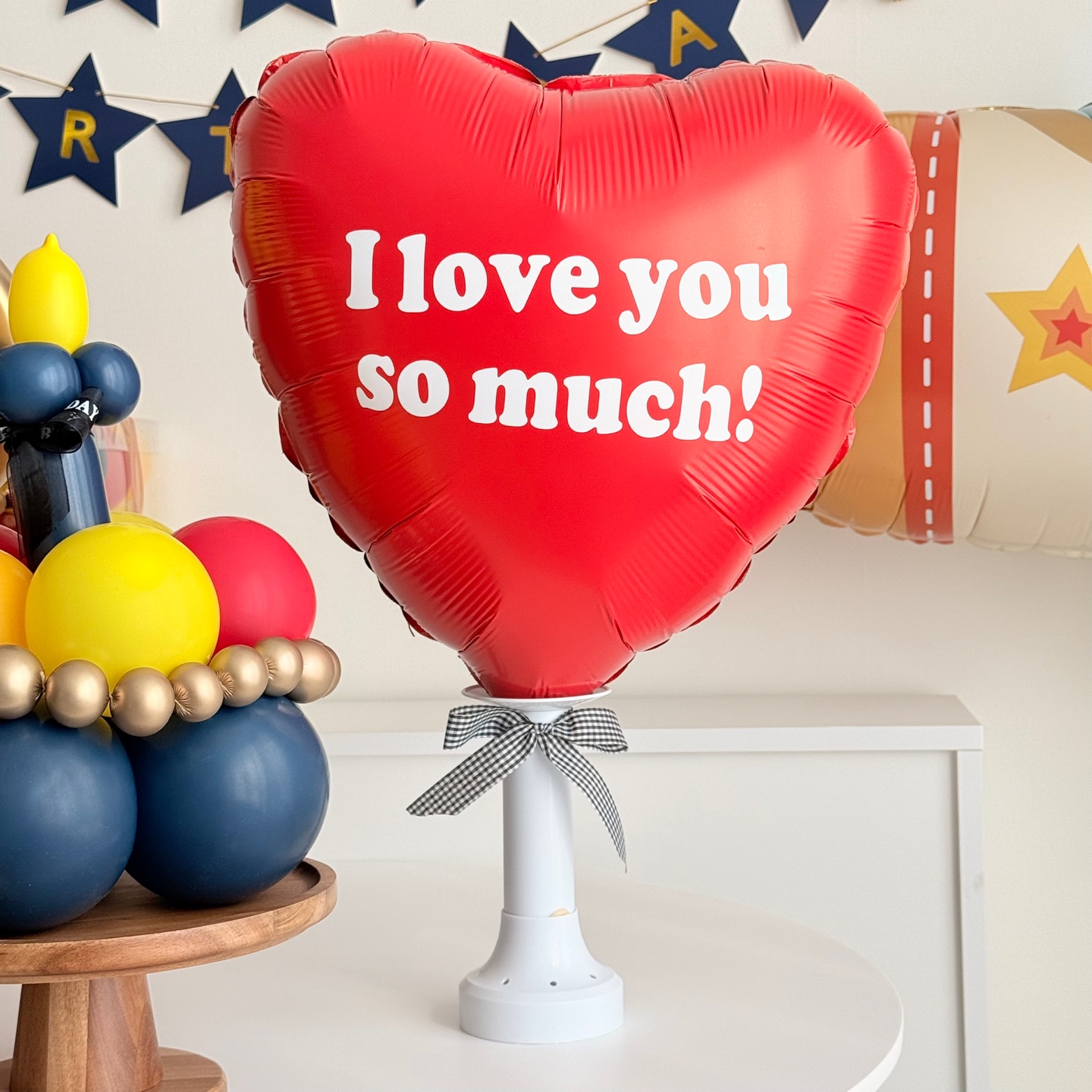 DIY 레터링풍선 레드 하트 생일파티풍선 이벤트 용품 장식 꾸미기 : 파티셀럽