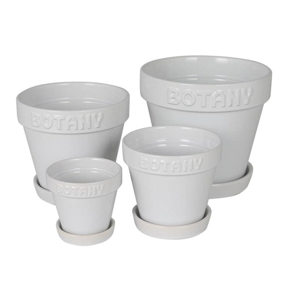 5 BOTANY 13.8 cm 15 cm G21-0395 MWT 달톤(Dulton) 보타니 포트 화이트 엠보싱 로고와 어스 칼라로 : ktbasejapan