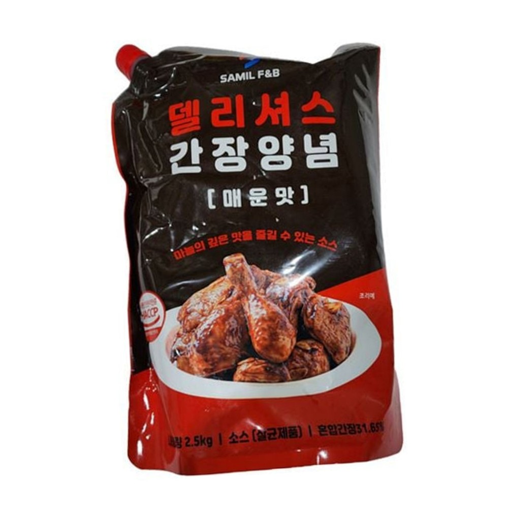 삼일 델리셔스간장양념매운맛 2.5kg 요리 양념용 식자재 : 양평대박상회