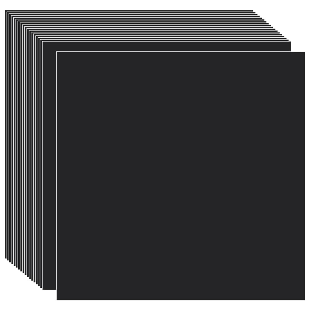 카드 12 X 12 DIY, 아트 80파운드/235GSM 두꺼운 크래프트 커버 초대장, 카드스탁 컬러 제작, 20장 헤비웨이트 인쇄용 페이퍼, 블랙 : 윈1