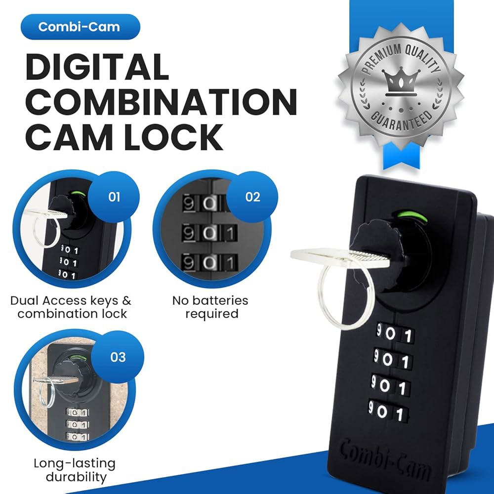 콤비캠 FJM-7700 7700 & 키맥스 콤비네이션 락커 LOCKS-7700, 블랙 : 더엠제이쇼핑