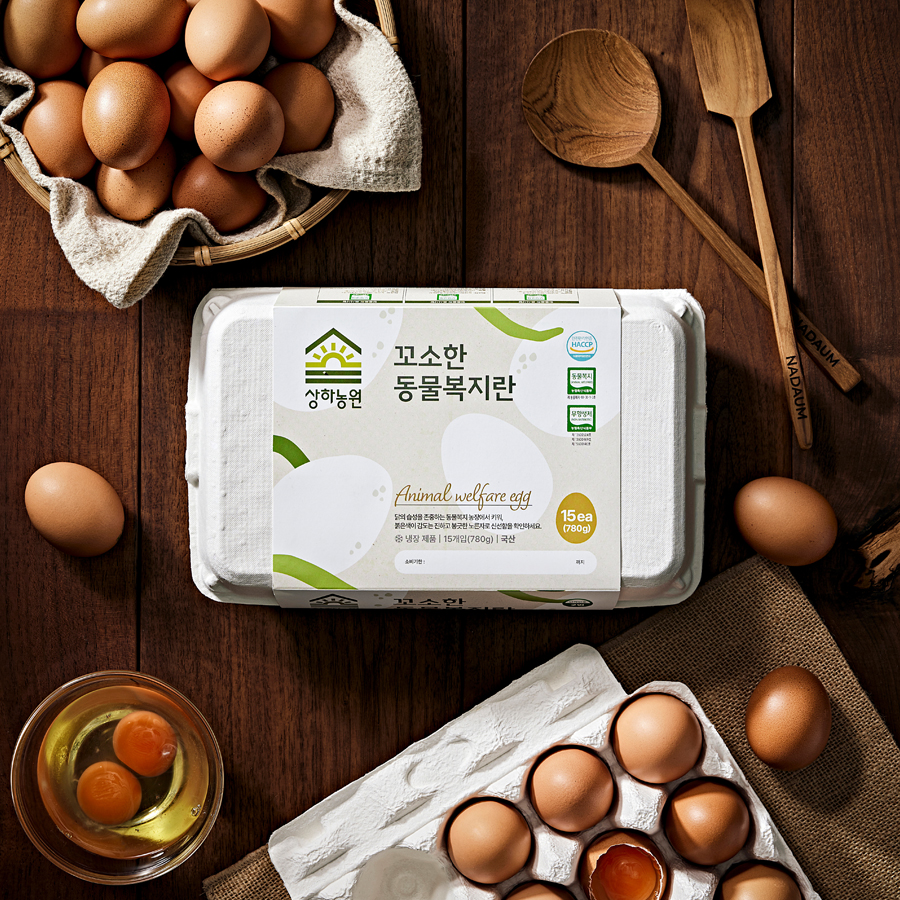 [난각번호 2번/네이버 단독] 상하농원 꼬소한 동물복지 유정란 30구 (꼬소복지란)_냉장 [N포인트 포토리뷰 1000원] : 상하농원 공식스토어