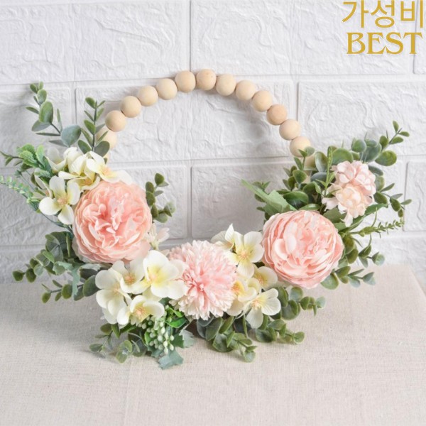 인공 모란 화환 꽃 봄 나무 구슬 발렌타인 문 침실 웨딩 장식용 : 공덕몰