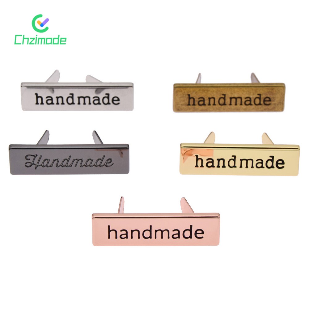 라벨택 의류에 가방 신발 Chzimade 금속 레이블 손수 손으로 편지 공예 만든 DIY : 그린코알라