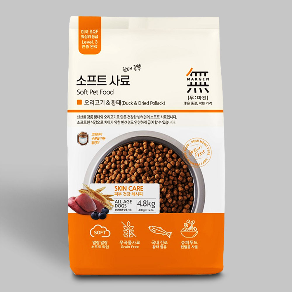 [200g+] 무마진 소프트 사료 오리+황태, 4.8kg, 1개 : 우리집상전 펫스토어
