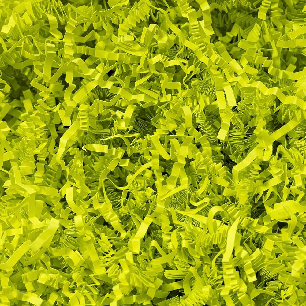 미플릿 1/2 LB 크링클 컷 종이 파쇄 필러 8온스 연두색 선물 상자 - 바구니 가방 부활절, 어버이날, 명절 포장 포장용 잔디 쿠션 스터핑 Black... 