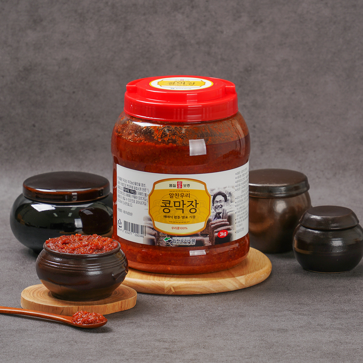 합천우리식품 알찬우리 콩막장 콩쌈장 시골쌈장 재래식쌈장 3kg : 합천우리식품 전통장류