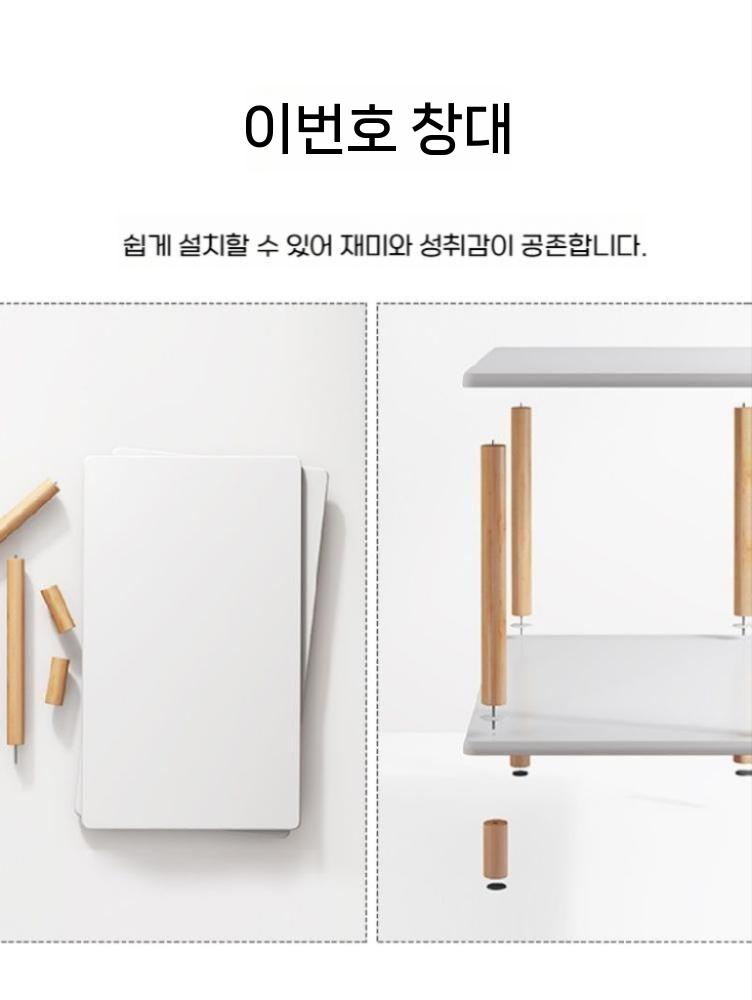 소형 협탁 침대 침실 거실 사이드 커피 테이블 티테이블 화이트 40x40cm : 히즈굿즈