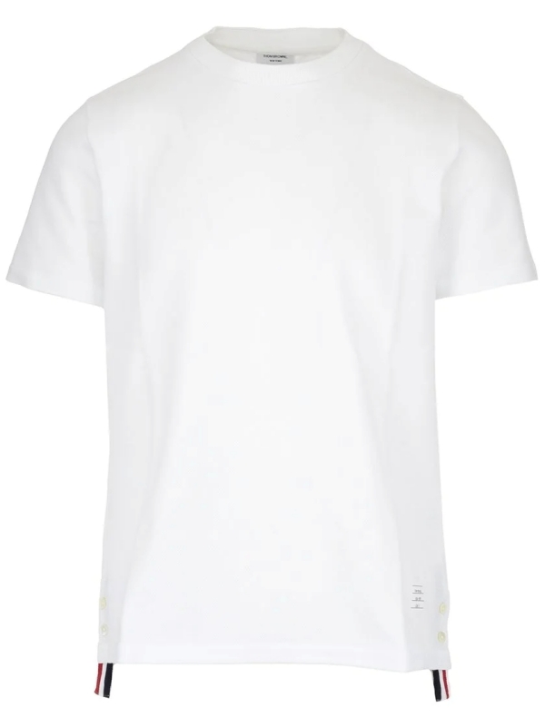 THOM BROWNE 톰브라운 남성 코튼 반팔티셔츠 MJS056A00050 100 : 럭스아이디