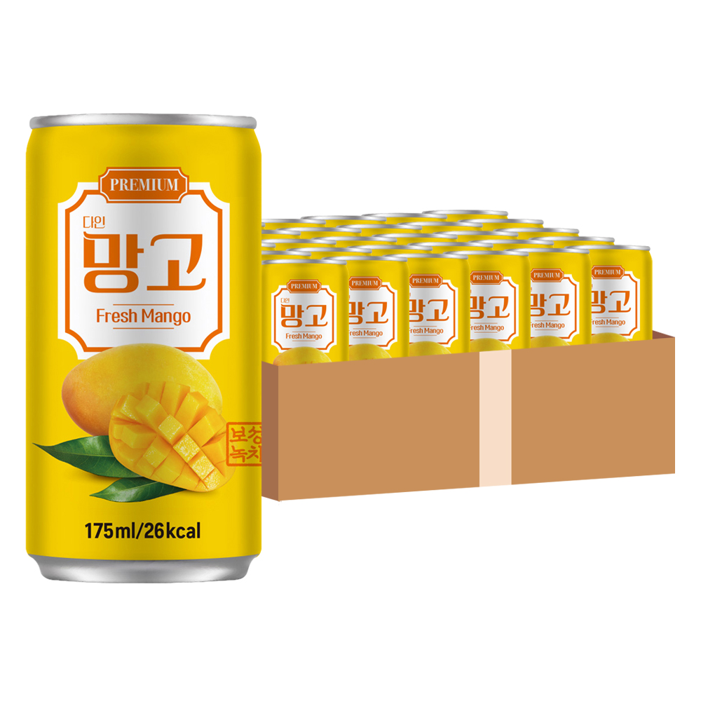 다인 망고 175ml 30캔 주스 업소 음료수 도매 캔음료 : 도토리잡화