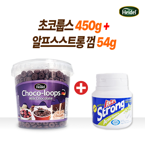 [기획상품] 하이델 초코룹스450g + 알프스스트롱 졸음껌 1통 : 초코시리얼 아이스크림 요거트 빙수 토핑 졸음껌 운전껌 : 영희통상