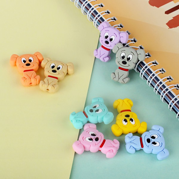 실리콘 비즈 만화 동물 모양 초점 비즈, 쥬얼리 제작 DIY 목걸이 비즈 펜, 식품 등급 액세서리, 5 개, 10 개 : 서윤아빠