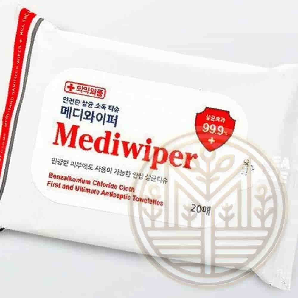 마켓윈스 메디와이퍼 살균티슈 리필형 20매 : 마켓윈스