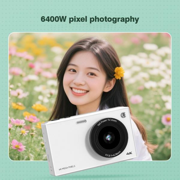 4K 디지털 카메라 6400W 픽셀 레트로 CCD 휴대용 보급형 2.8인치 대형 화면 WiFi 전송 자동 초점 : 신흥물류유통상사