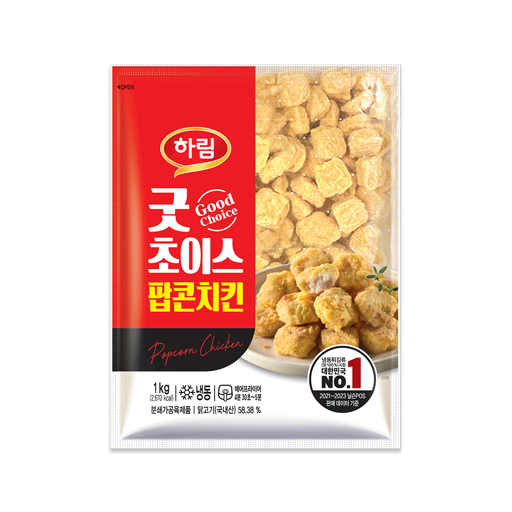 하림 굿초이스 팝콘치킨 1kg : 주식회사 하림