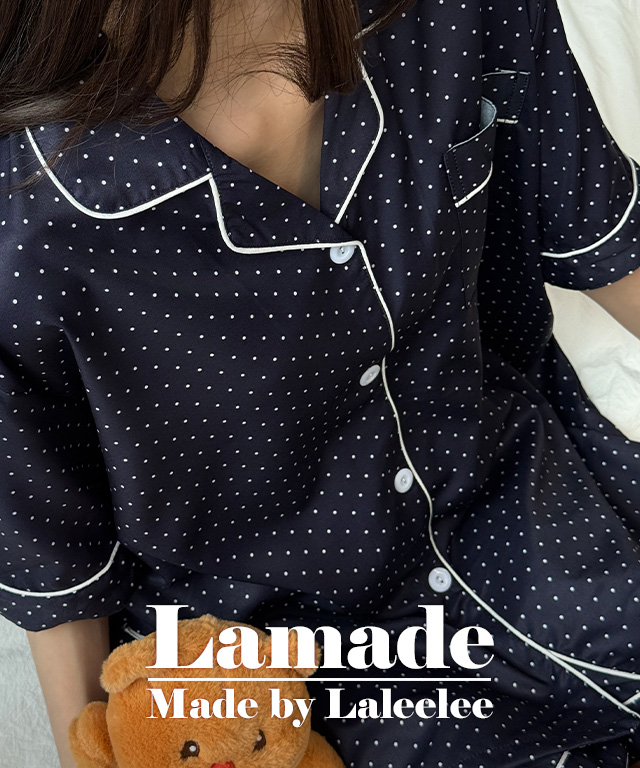 (3649) [라메이드] 반반 러브콕 스텔라도트 상하세트 파자마 자체제작 여름 커플 잠옷 데일리 홈웨어 : 라리리 마켓