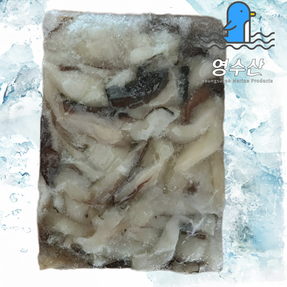 오징어슬라이스(원양산, 적도오징어) 냉동오징어채 절단 손질오징어 1kg, 1개 : 영수산