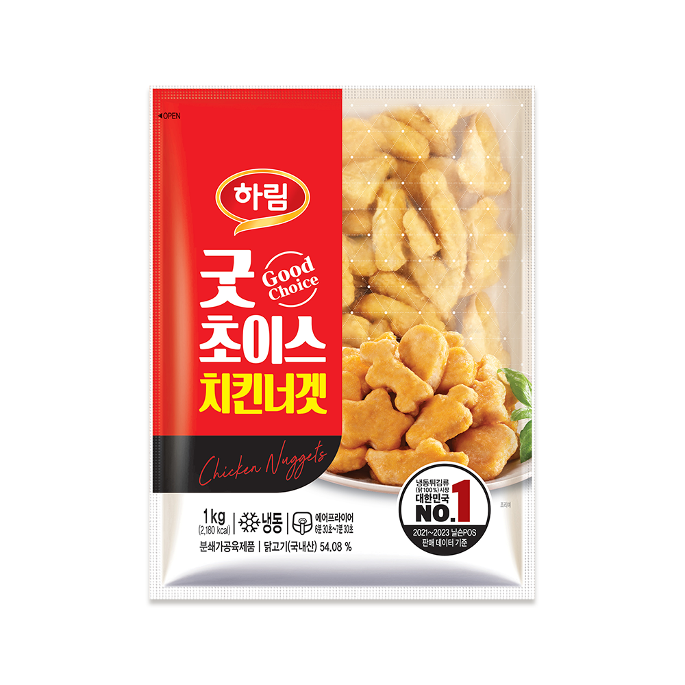 하림 굿초이스 치킨너겟 1kg, 1개 : 주식회사 하림