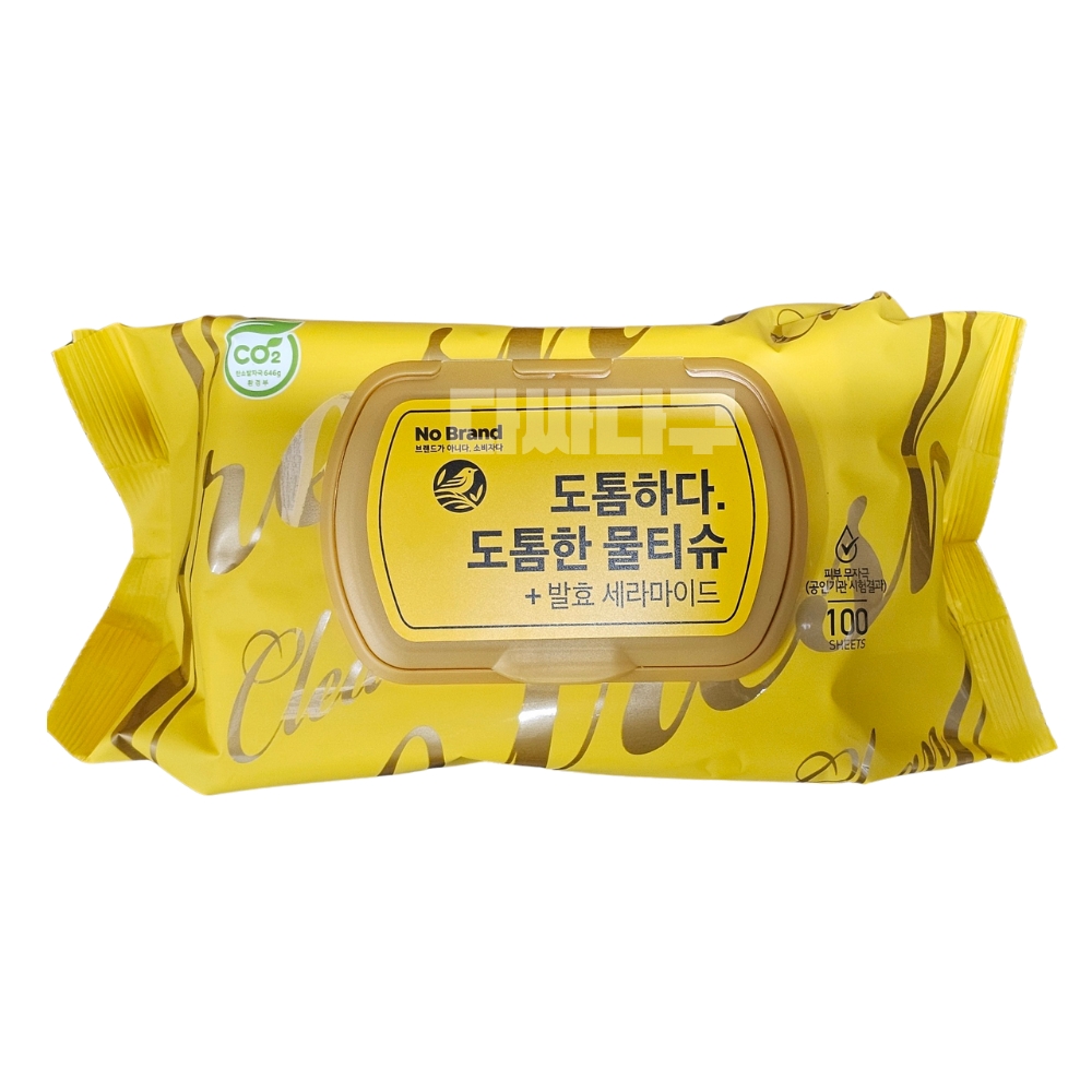 [빠른배송] 노브랜드 도톰한 물티슈 100매, 24개 : 주식회사 다싸다구