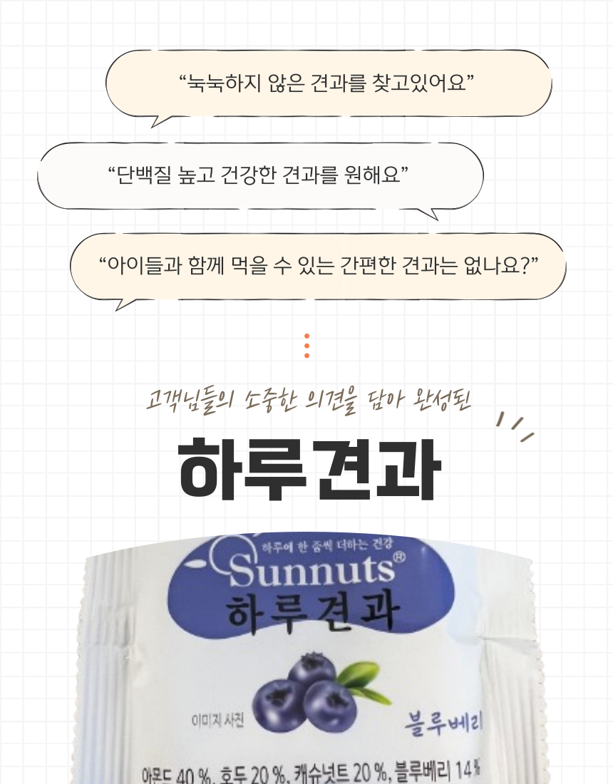 하루견과 매일한줌 하루채움 아몬드 호두 블루베리 캐슈너트 견과류 : 다팔아PLUS
