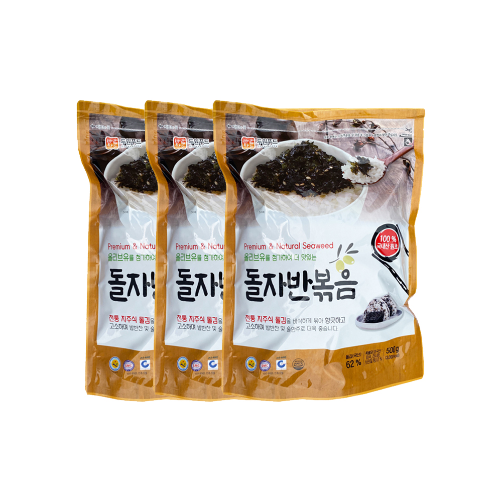 두원푸드 돌자반볶음 500g x 3봉 : 정동상회