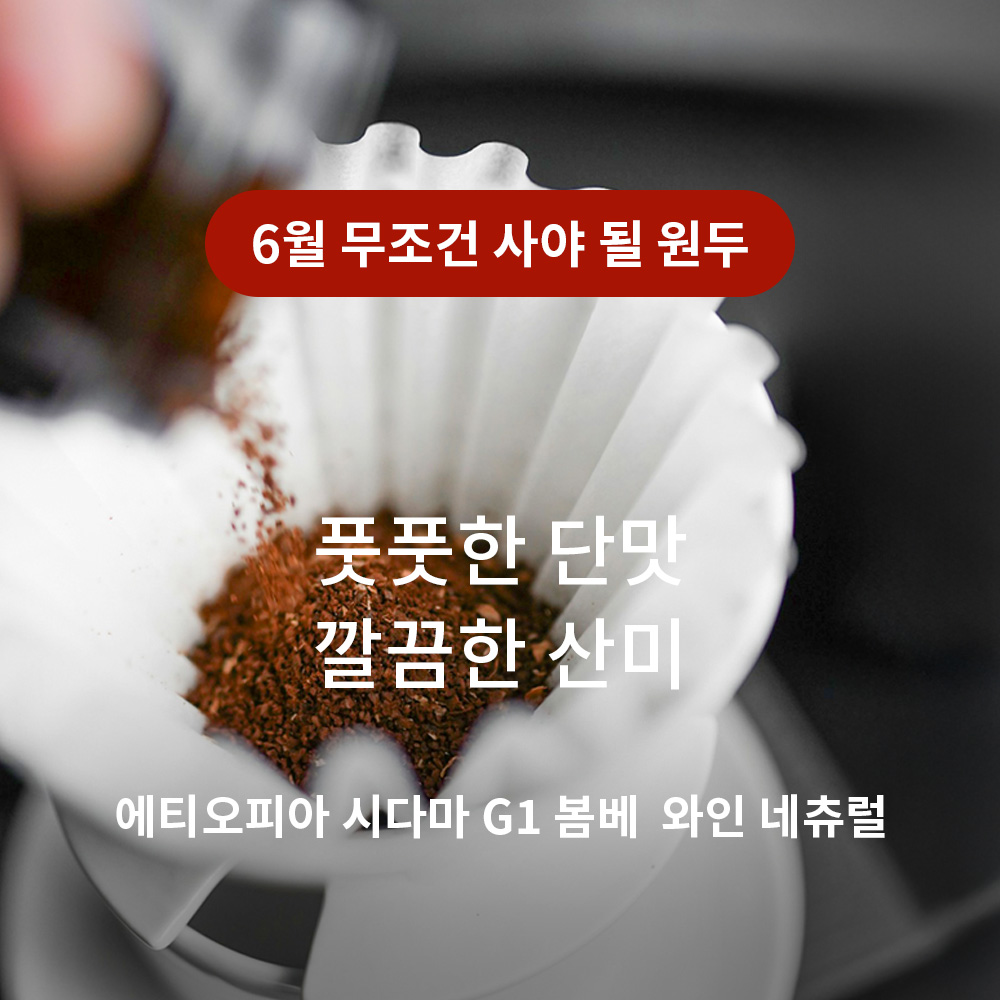 에티오피아 시다마 봄베 G1 와인 네츄럴  200g : 콩가게커피
