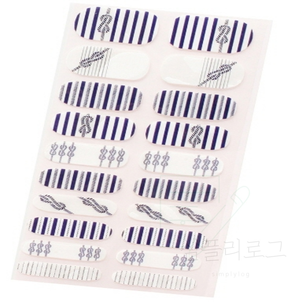 심플리로그 컬러 네일스티커 인조팁 귀여운네일 : 심플리로그
