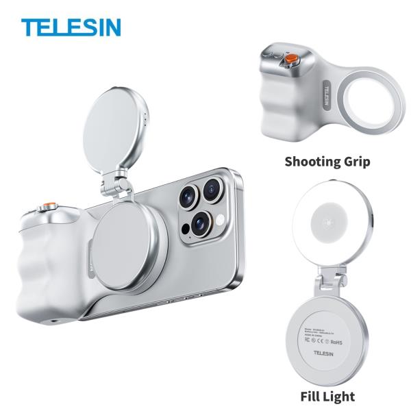 TELESIN MagSafe 전화 카메라 셔터 그립 iPhone 16 Pro Max One Plus XIAOMI Android Bluetooth Selfie Handle : 신흥물류유통상사