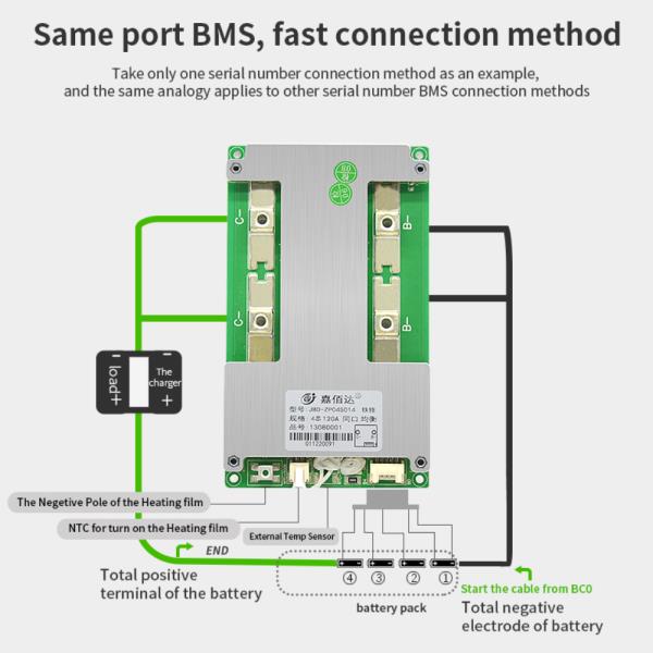 차량 전자 자전거용 JBD BMS 4S Lifepo4 12V LFP 전원 배터리 관리 시스템 50A 100A : WHROTO판매총판